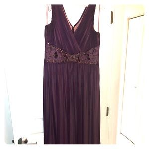 Elegant floor length gown with jeweled band